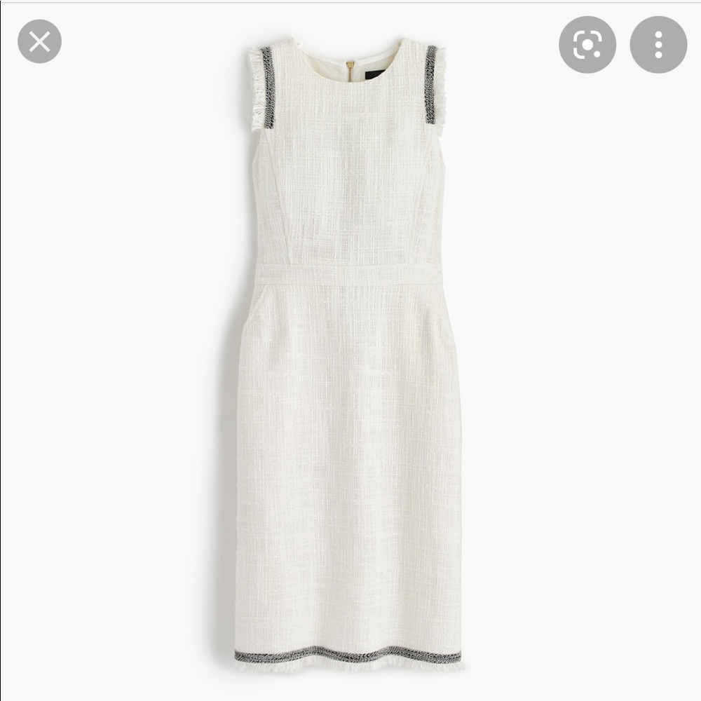 J.Crew Tweed Marine Back Zip Sheath Dress Size S